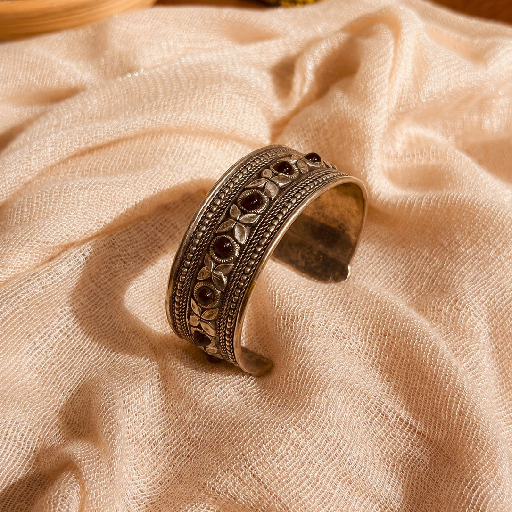 Nepali white metal with multi color five stone Bracelet 4