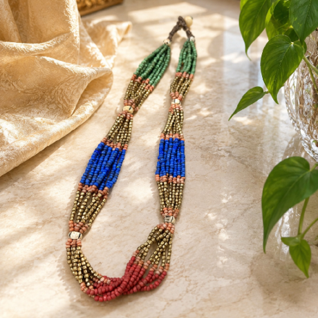 Naga Tribal Seed Bead Necklace #TN200104