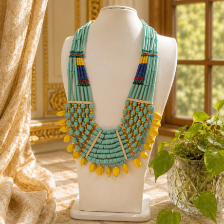 Naga Tribal Pastel Multi-Strand Statement Necklace #TN200101